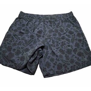 The North Face Men's Dk Blue Floral Print Swim Trunks Pockets No Liner XXL￼